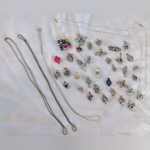 Huge jewelry bundle! Necklaces and charms! Over 40 pieces!
